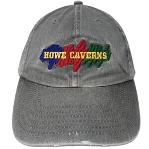 Royal Baseball Cap Gray One Size Howe Caverns Embroidered Slideback Cotton Hat
